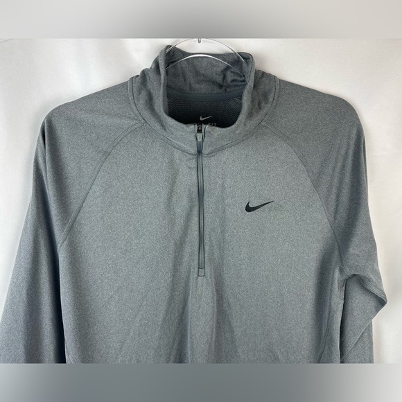 Nike Ready Men's Dri-FIT 1/4-Zip Fitness Top. Size Large. Gray. - Picture 2 of 11